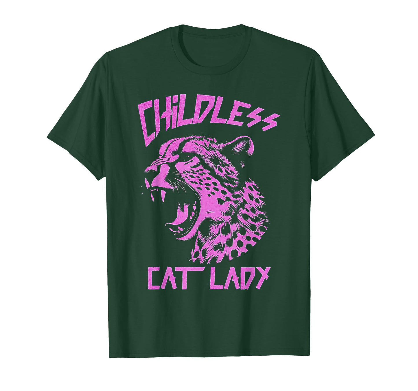 Leopard Childless Cat Lady T-Shirt