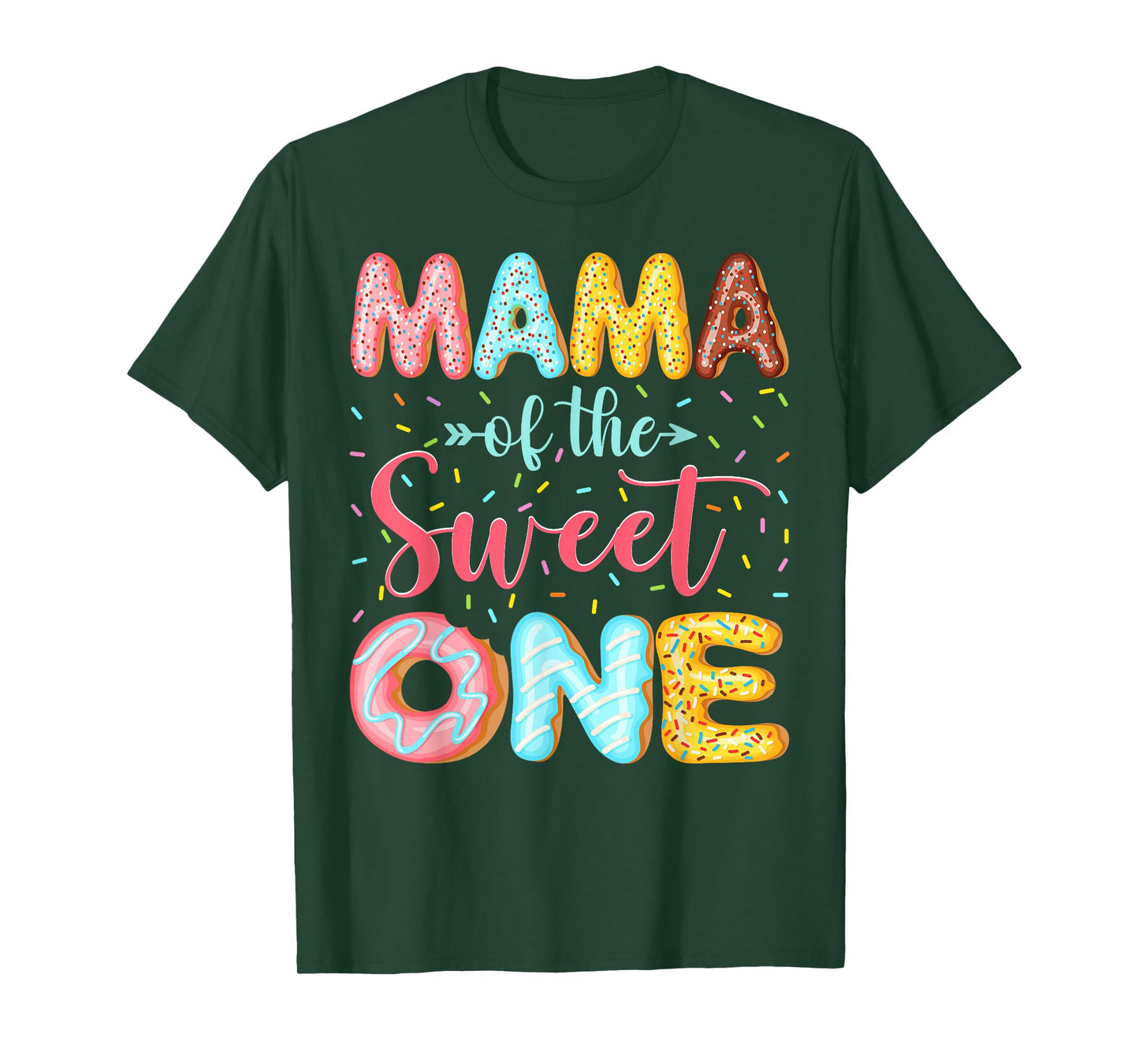 Mama Of The Sweet One Donut Lover 1St Birthday Girl T-Shirt