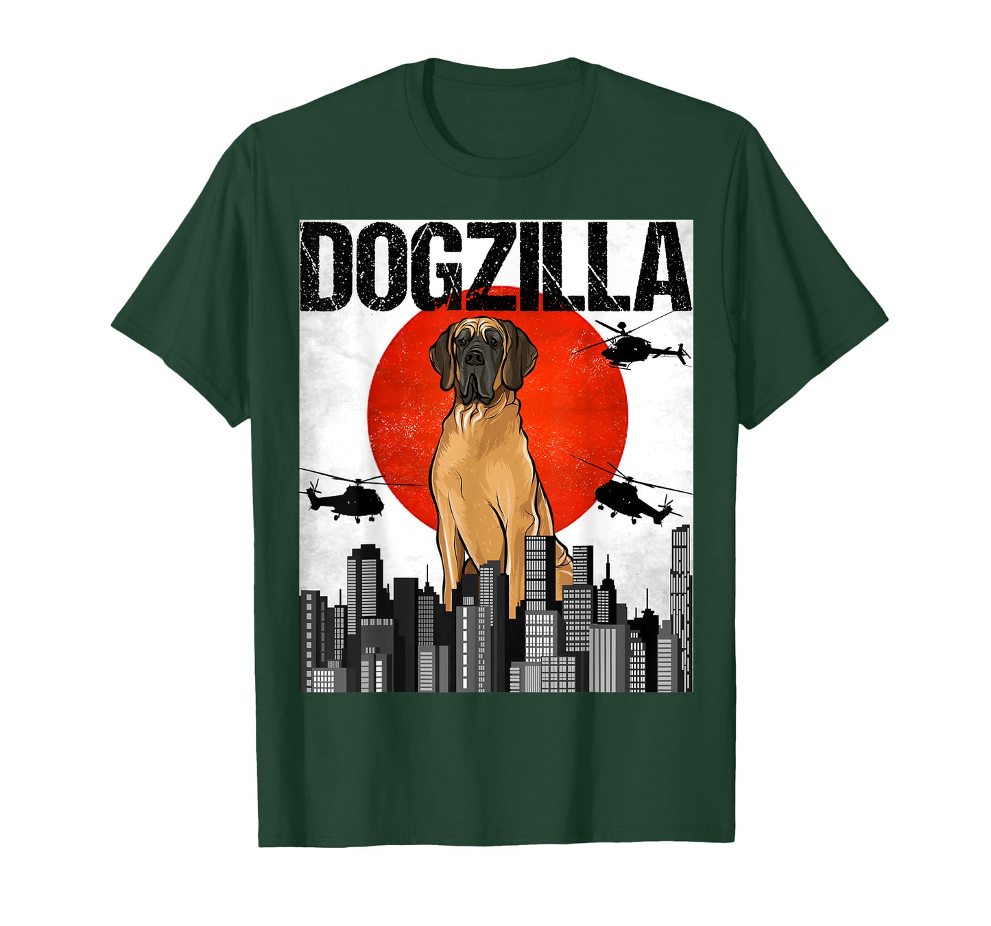 Funny Vintage Japanese Dogzilla Brown Great Dane T-Shirt