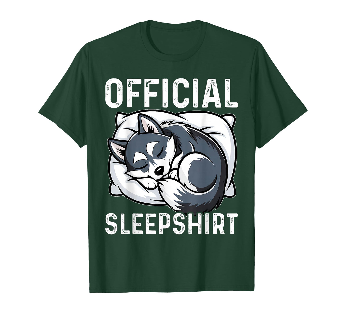 Husky Dog Pajama Funny Husky Official Sleep Mom Dad Kid T-Shirt