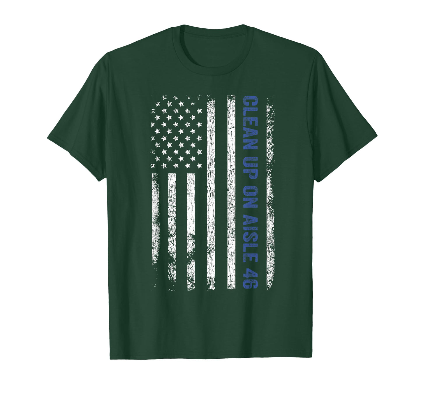 Clean Up On Aisle 46 Impeach Biden 8646 Thin Blue Line T-Shirt