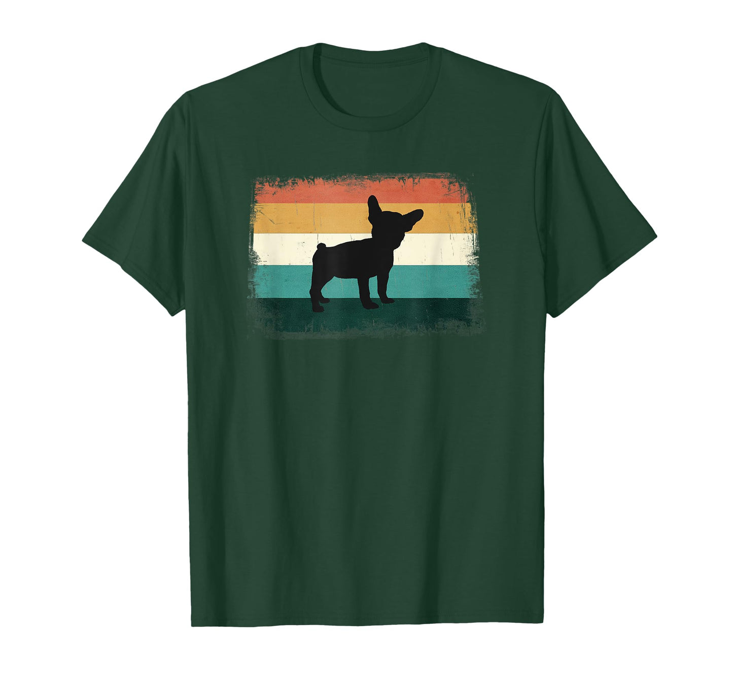 Retro French Bulldog Puppy - Vintage Sunset Frenchie Lover T-Shirt