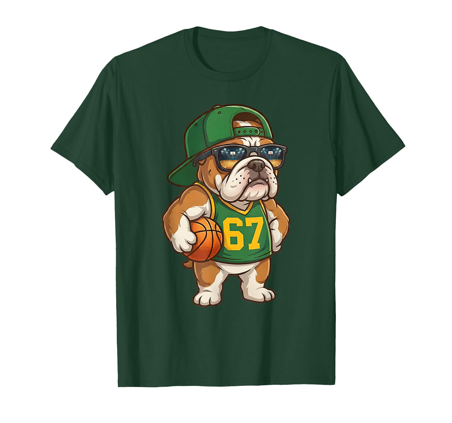 Bulldog Basketball 67 Gen Alpha Slang Sports Dog Boys Kids T-Shirt