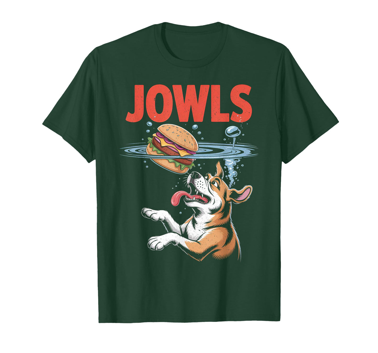 Funny Dog Jowls Burger, Puppy Lover T-Shirt