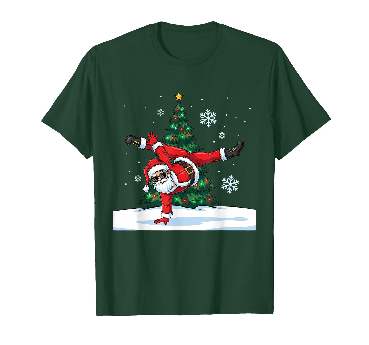 Merry Christmas Santa Playing Gymnastics Sport Lovers T-Shirt