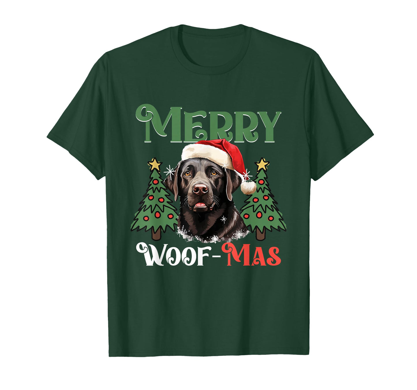Labrador Retriever Merry Woof-mas Christmas X-mas T-Shirt