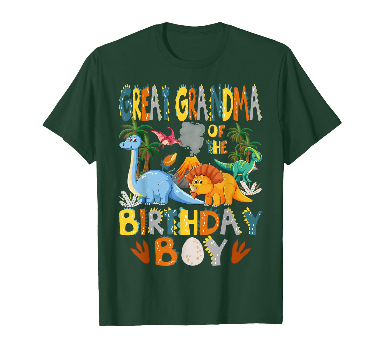 Great Grandma Of The Birthday Boy T-Rex Dinosaur Bday Party T-Shirt