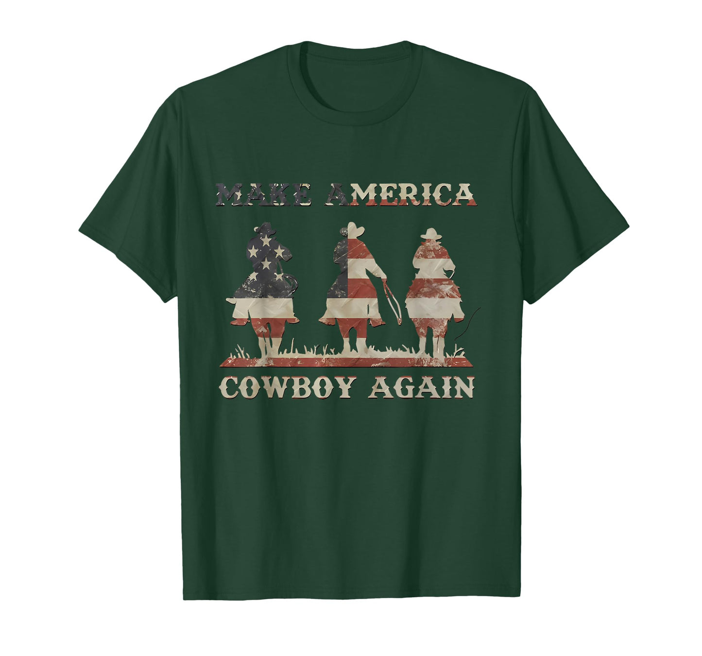 Make America Cowgirl Cowboy Again Western 4th Of July T-Shirt