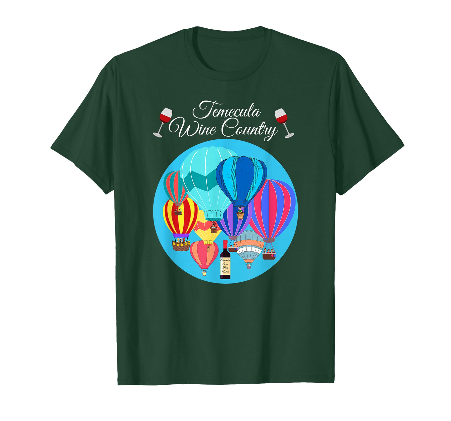 Temecula Wine Country balloon Women colorful Tee T-Shirt