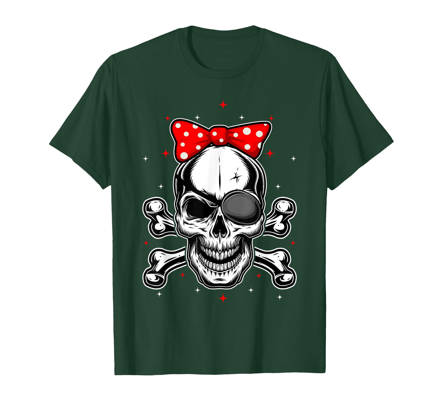 Women & Girls Cute Pirate Skull Crossbones T-Shirt