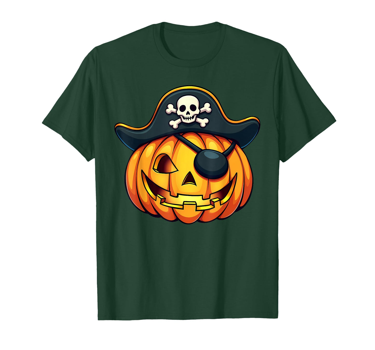 Cute Pirate Jack O Lantern Pumpkin Halloween Costume T-Shirt