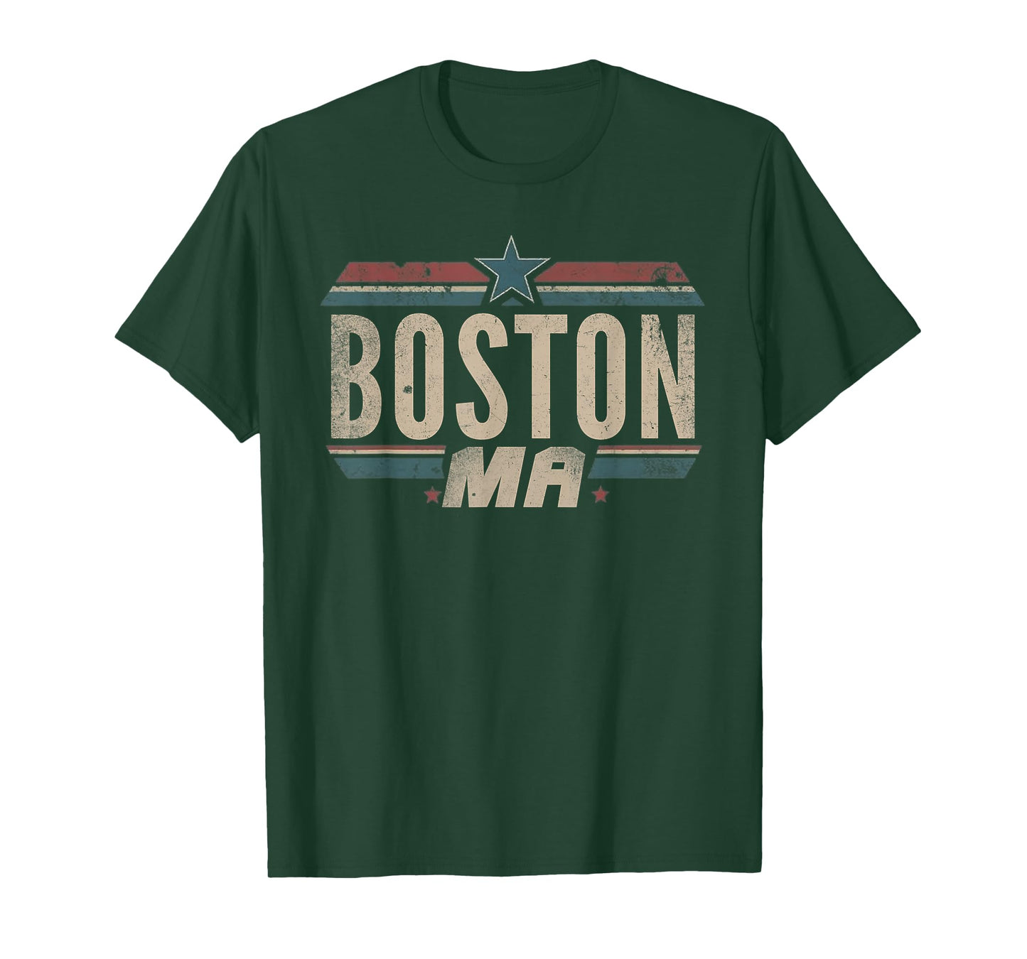Boston - Patriotic USA 4th of July American Flag America T-Shirt