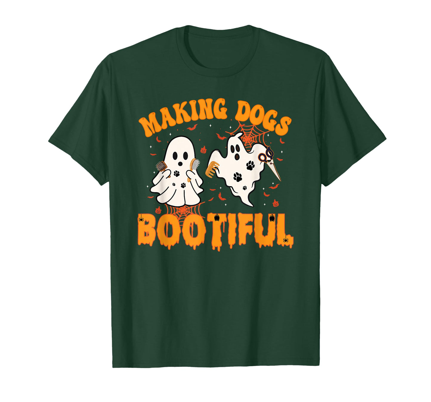 Making Dogs Bootiful Cute Dog Groomer Pet Grooming Halloween T-Shirt