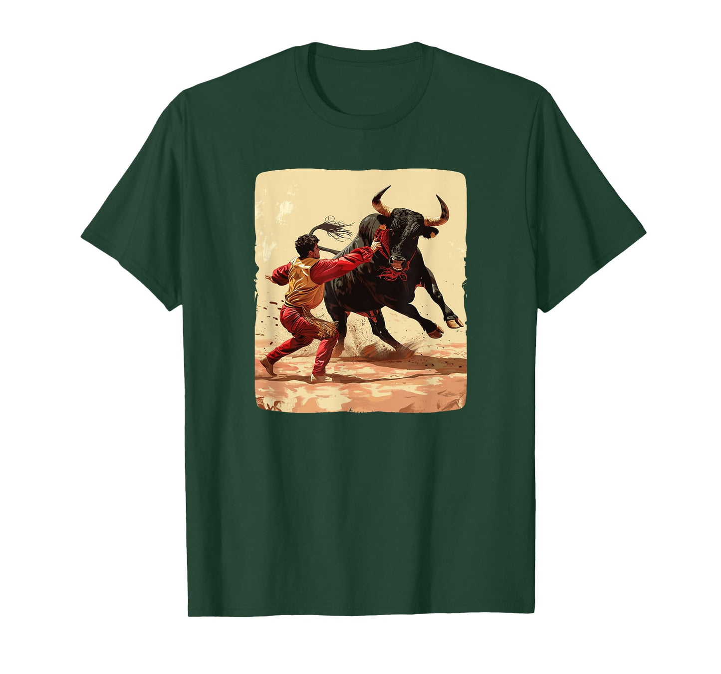 Bull Fight Graphic for Man and Woman T-Shirt