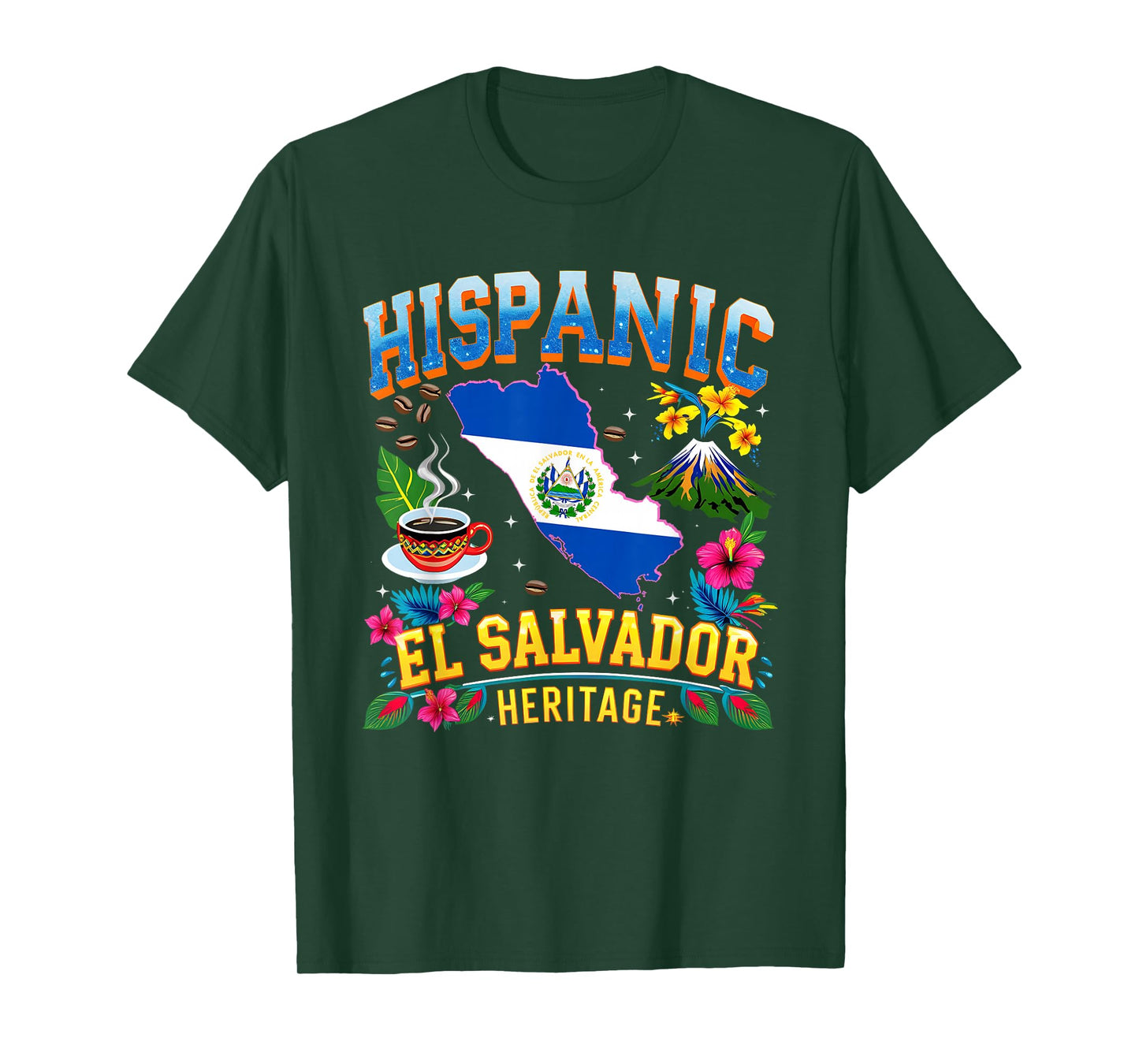 El Salvador Heritage Pride Hispanic Roots T-Shirt