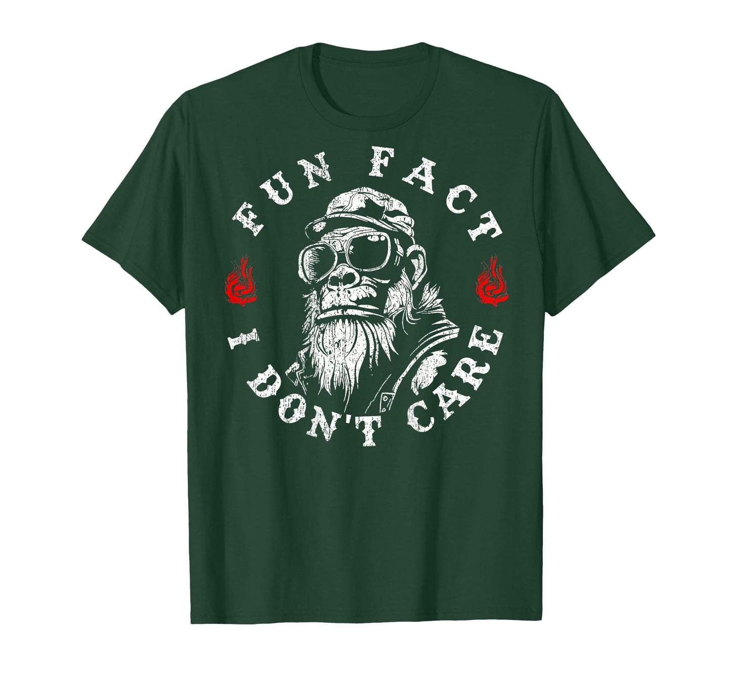 Fun Fact I Don't Care Cool Grandpa Swag Gorillas (ON BACK) T-Shirt