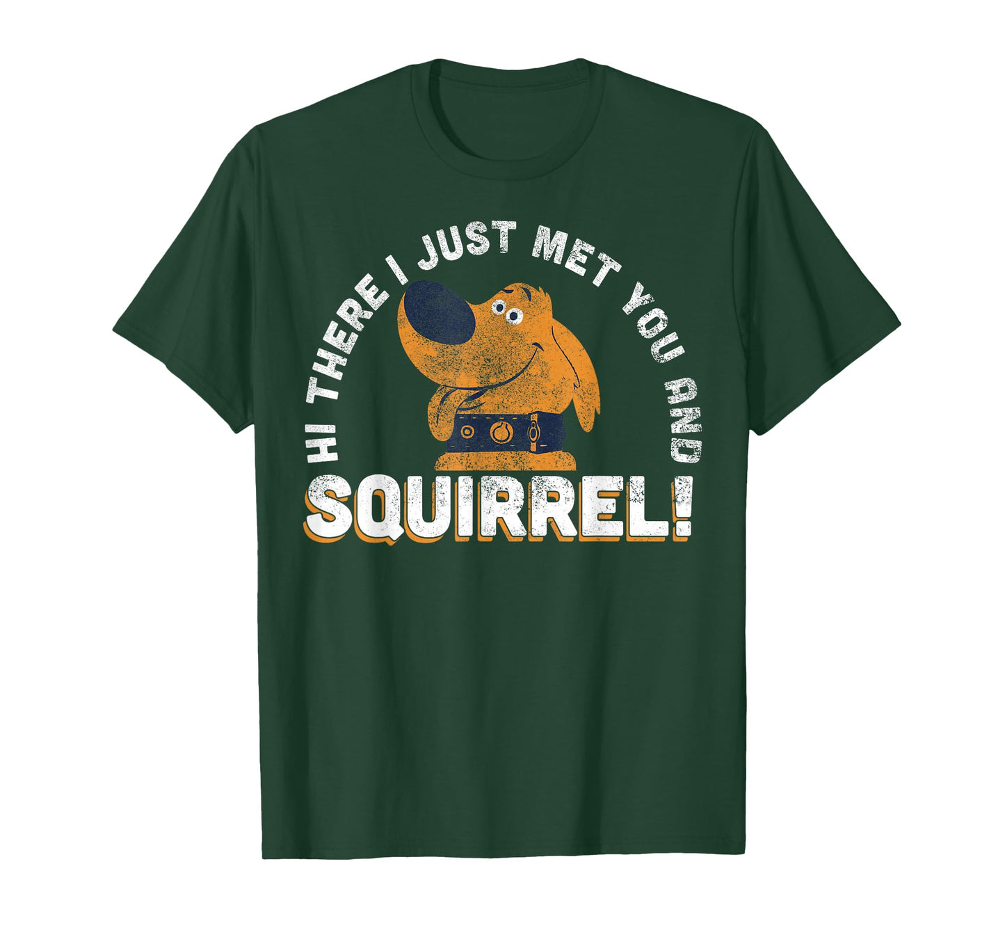 Disney Pixar Up Vintage Dug Just Met You and Squirrel Logo T-Shirt