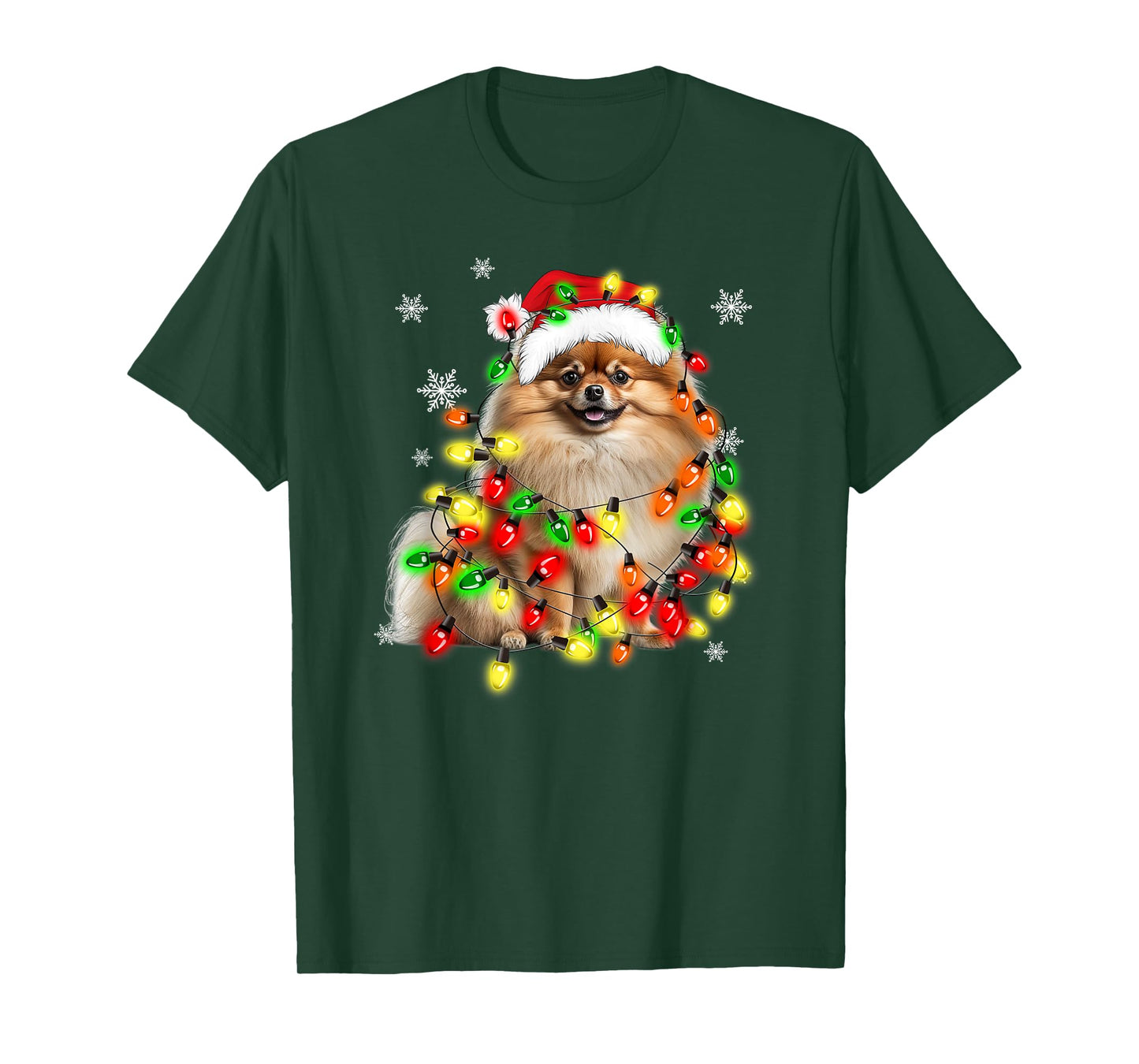 Pomeranian Dog Family Matching Christmas T-Shirt, Unisex-Adults/Kids, Black, Small, Short Sleeve, Cotton Blend, Novelty, Christmas, Dog Lovers, Families