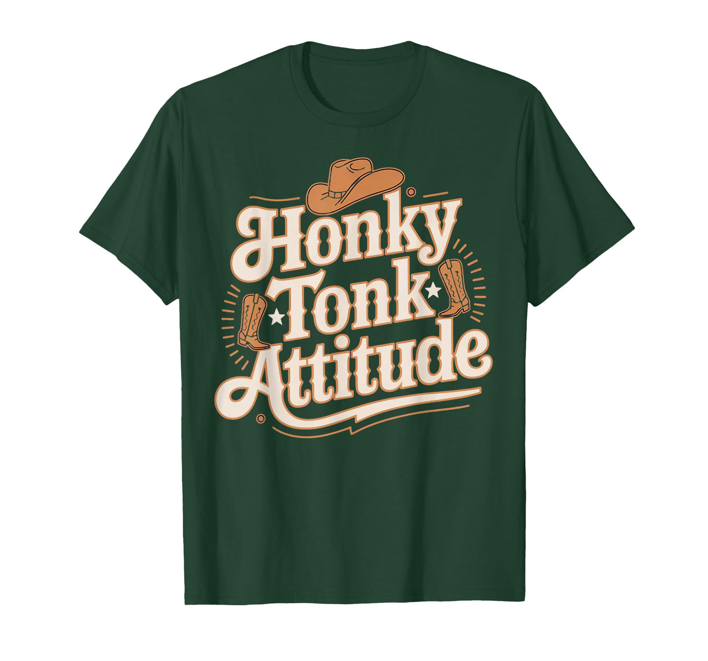 Honky Tonk Attitude Western Farm Musician Honky Tonk T-Shirt