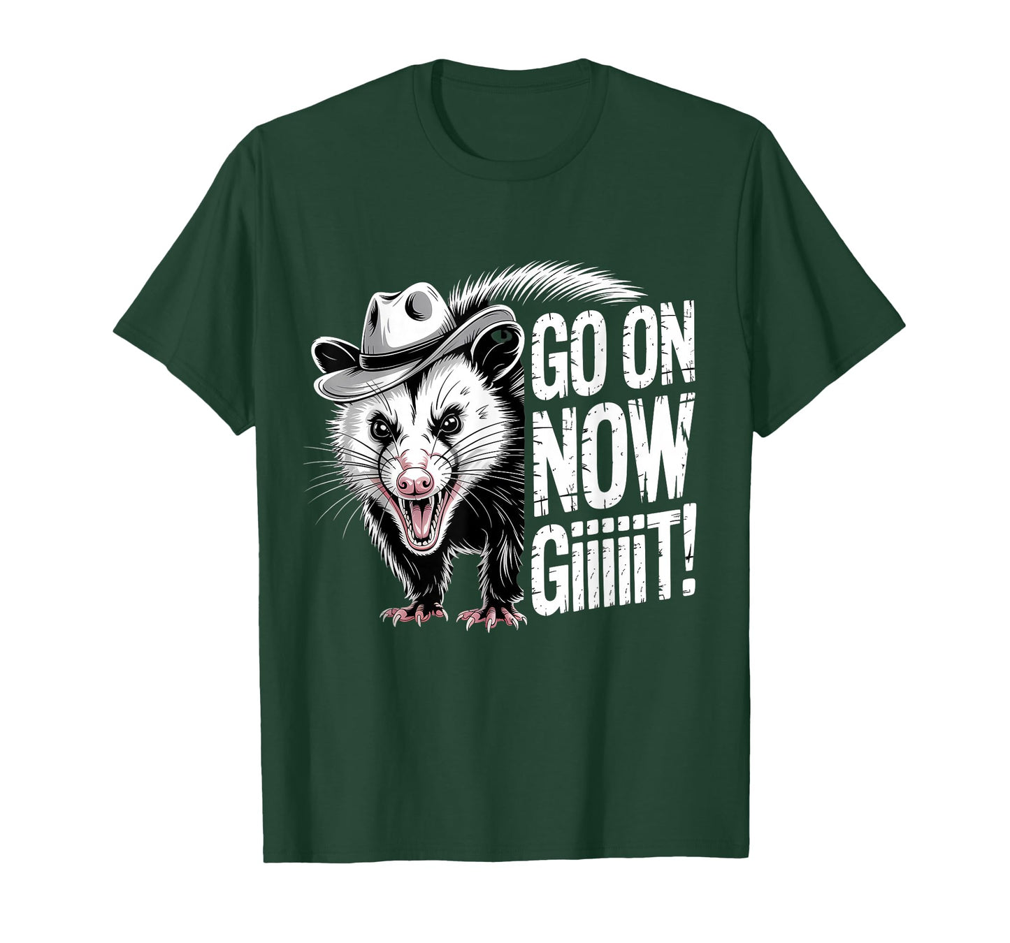 Go On Now Git Western Country Possum Vintage Cowboy Opossum T-Shirt