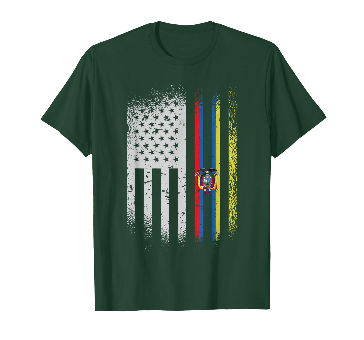 USA Ecuador Flag Ecuadorian American People Heritage Roots T-Shirt