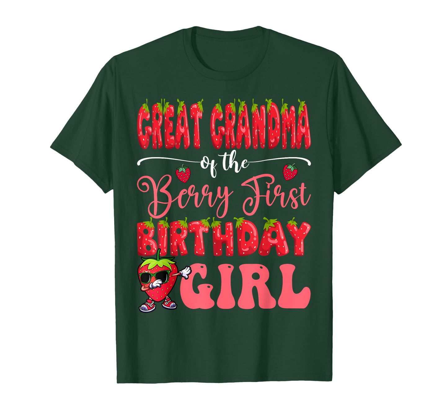 Great Grandma Of Berry First Birthday Girl Strawberry Lover T-Shirt