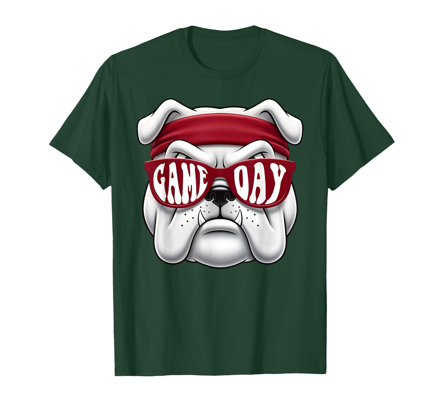 Cool English Bulldog with Sunglasses Game Day for Men Women T-Shirt