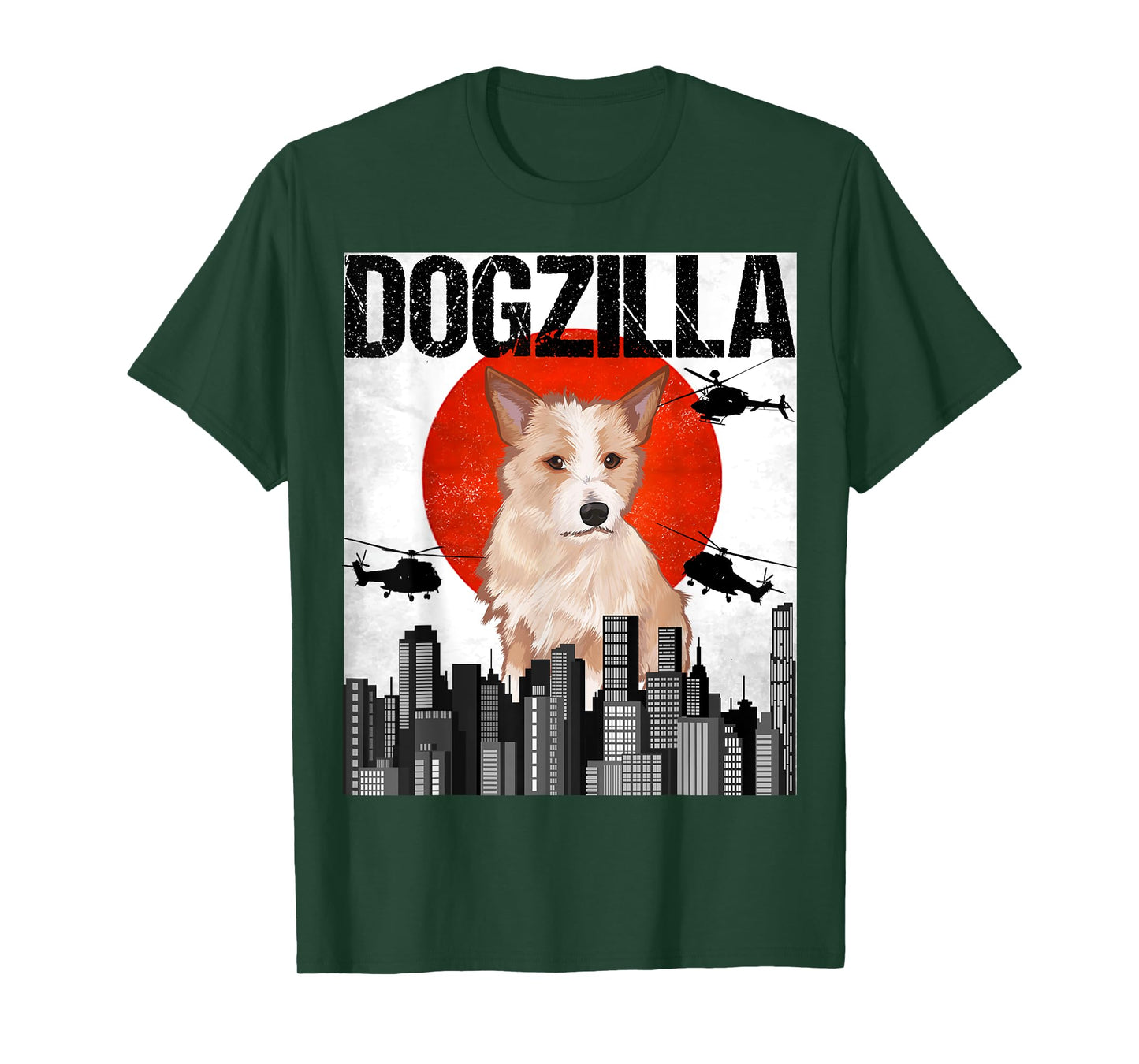 Funny Vintage Japanese Dogzilla Portuguese Podengo Pequeno T-Shirt