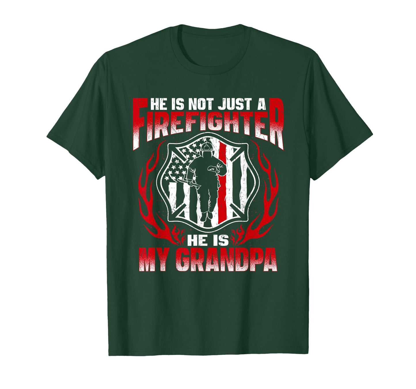My Grandpa Is A Firefighter Hero Proud Fire Grandchild Gift T-Shirt