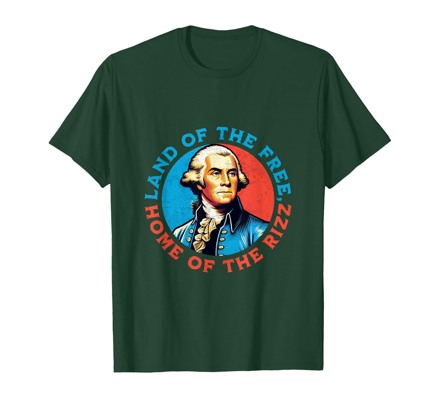 Land of the Free George Washington Funny 4th of July Men T-Shirt