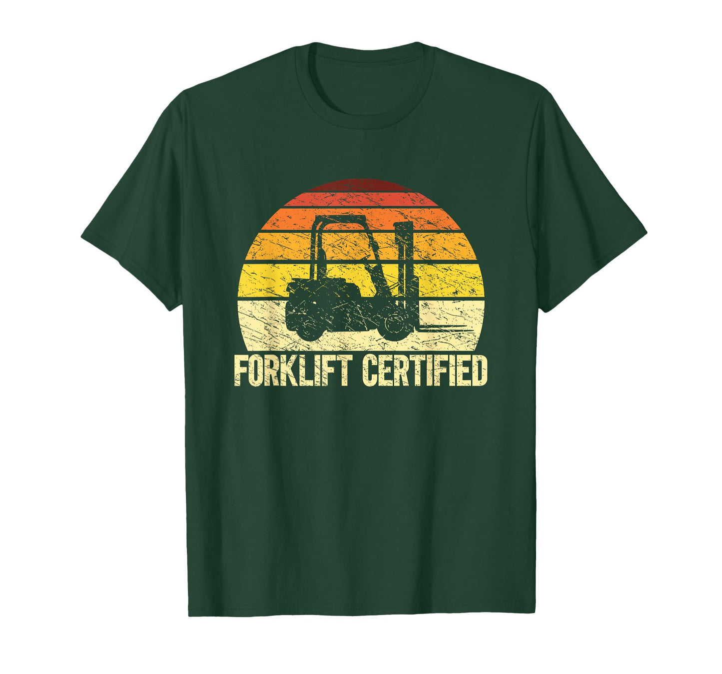 Retro Forklift Certified Forklift Operator Lift Truck Driver T-Shirt