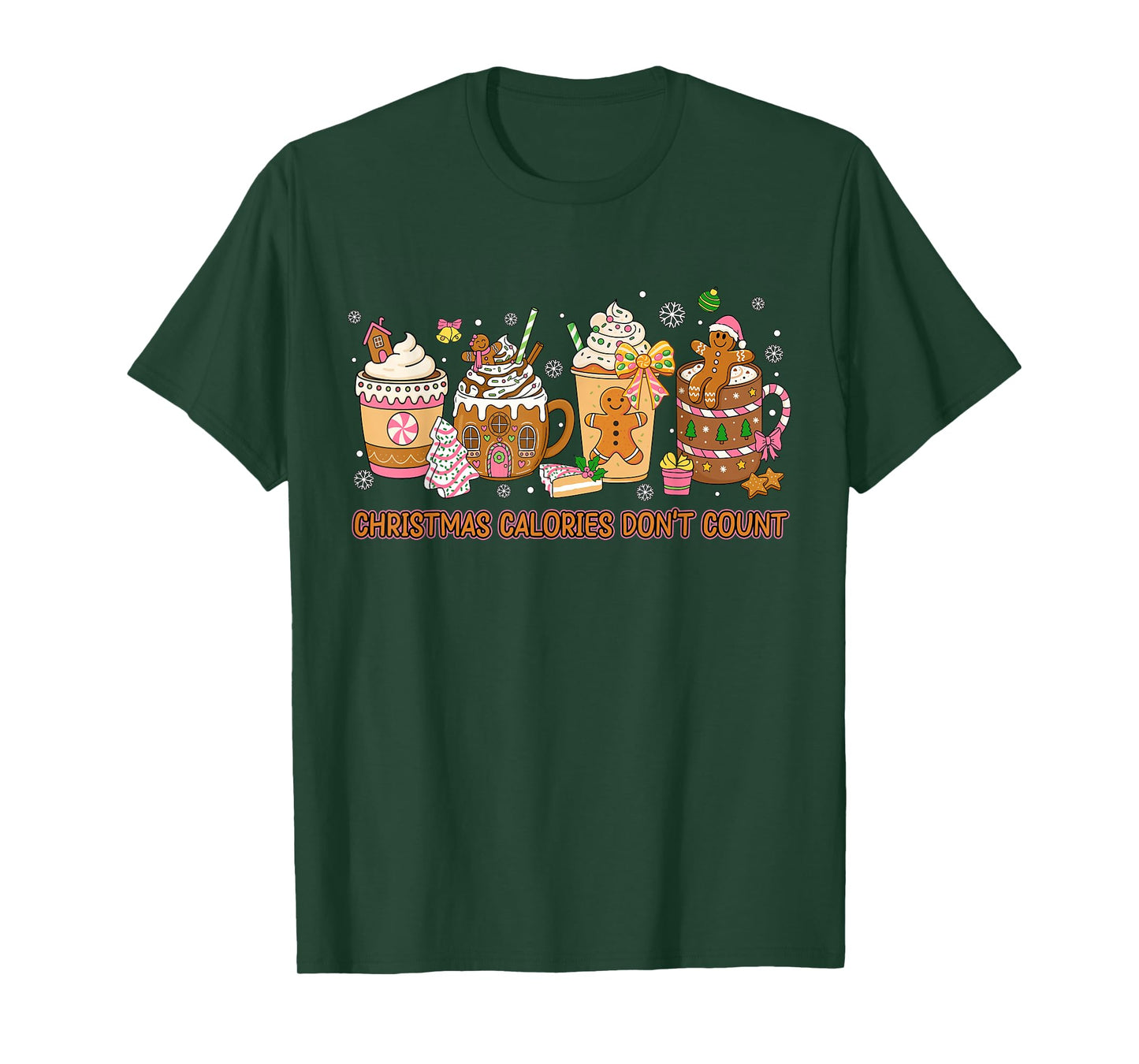Christmas Calories Dont Count Funny Christmas Coffee Cups T-Shirt