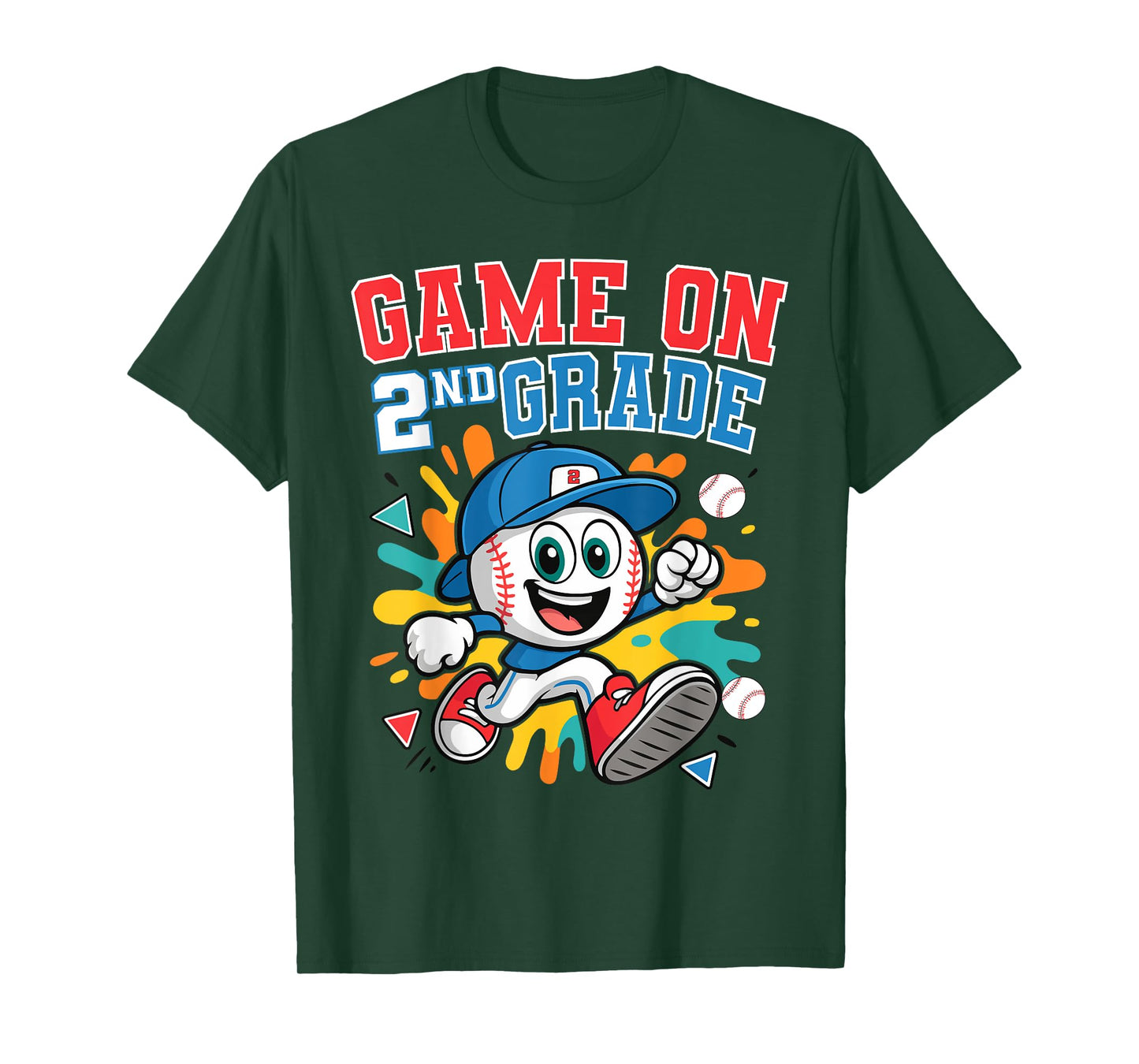2nd Grade Back to School Baseball Drip Game On Funny T-Shirt