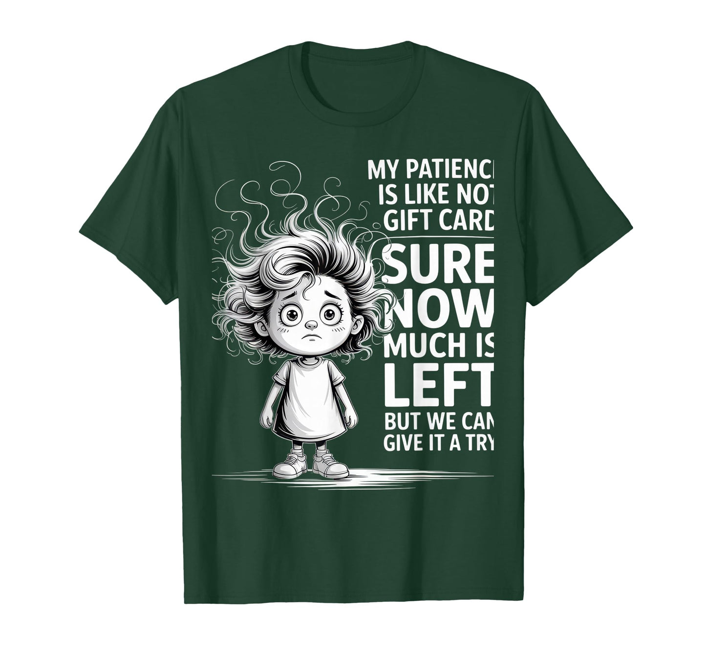 Funny Patience Gift Card Quote Retro Grumpy Outfit for T-Shirt