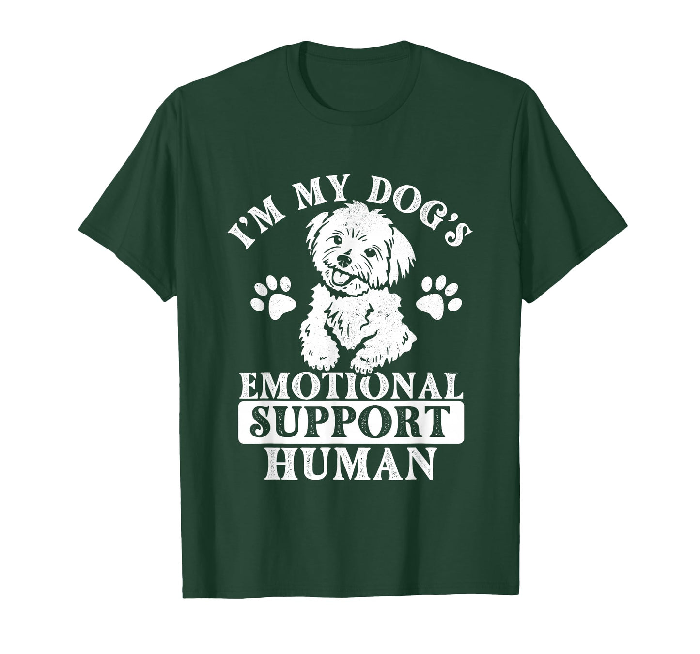 I'm My Dog's Emotional Support Human - Maltese Dog Lover T-Shirt