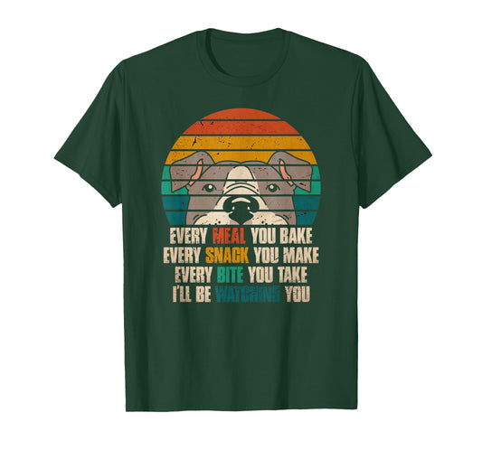 Every Snack You Make I'll Be Watching You Pitbull Mom Dad T-Shirt
