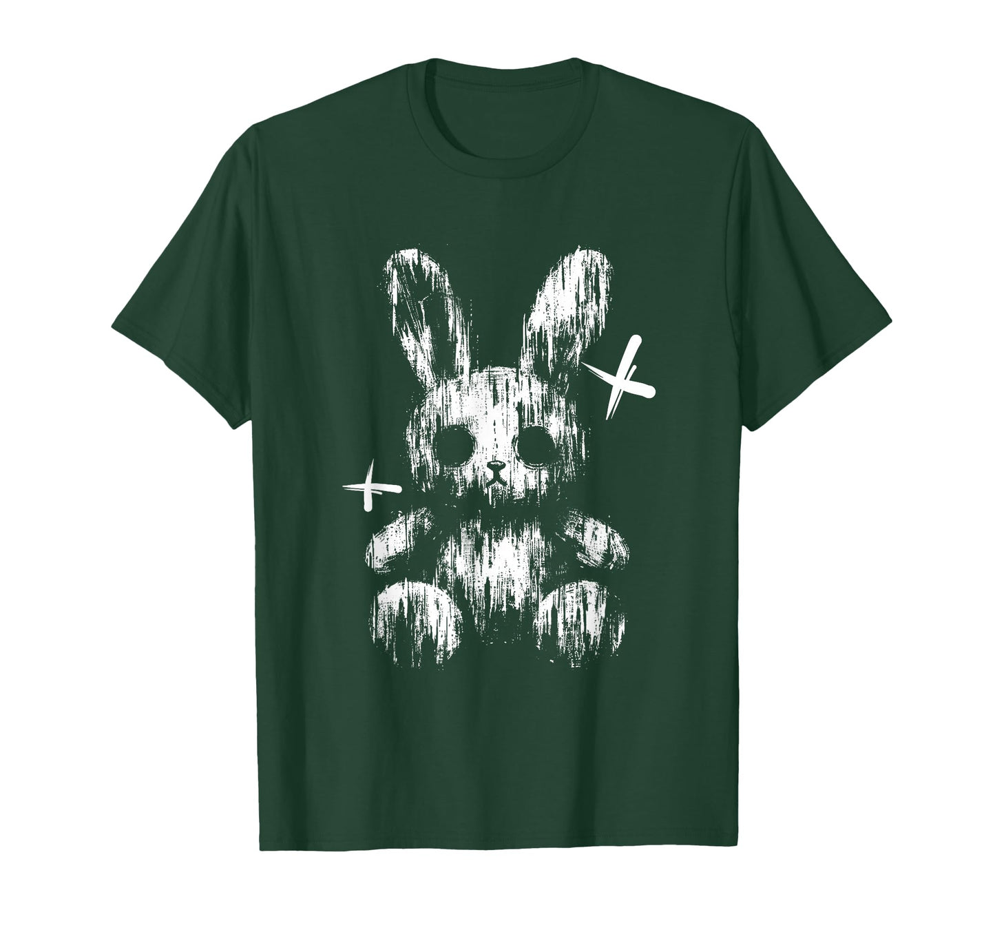 Creepy Anime Goth Bunny Rabbit Japanese Anime Goth Girl T-Shirt