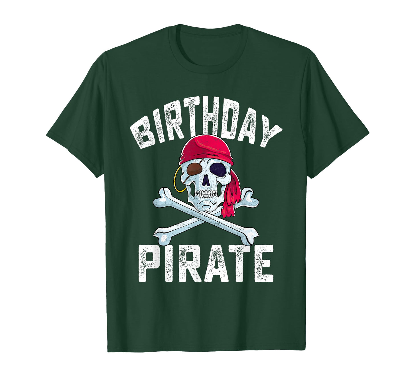Birthday Pirate Crossbones Skull Family Halloween Themed T-Shirt