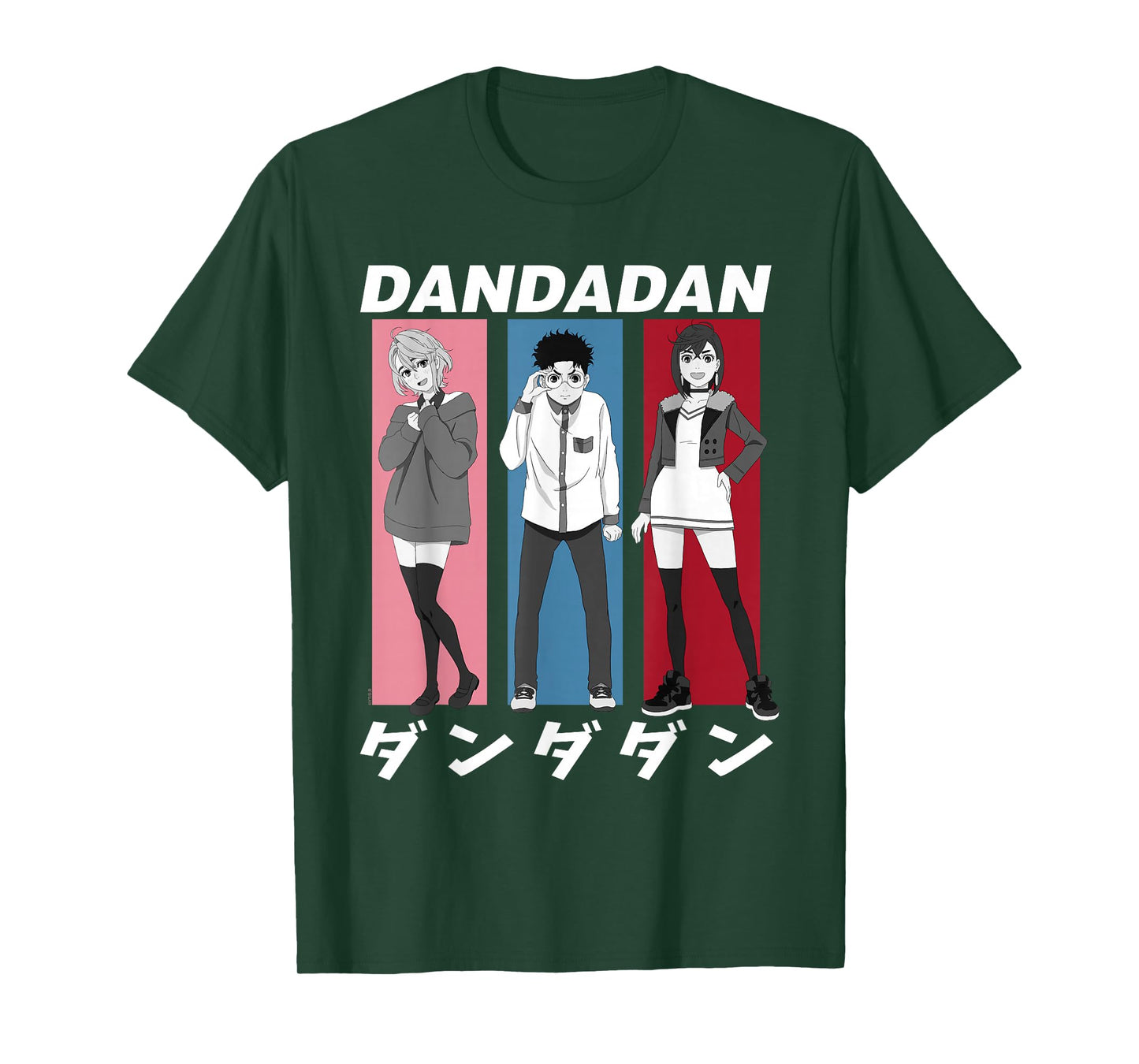 Dan Da Dan Momo Okarun Aira Colored Frames Anime T-Shirt