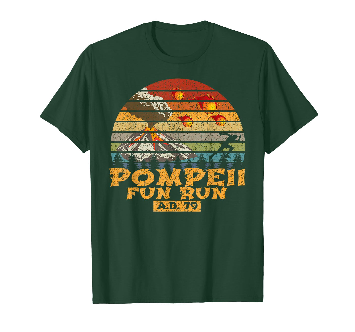 Pompeii Fun Run Display Vintage Retro Distressed T-Shirt