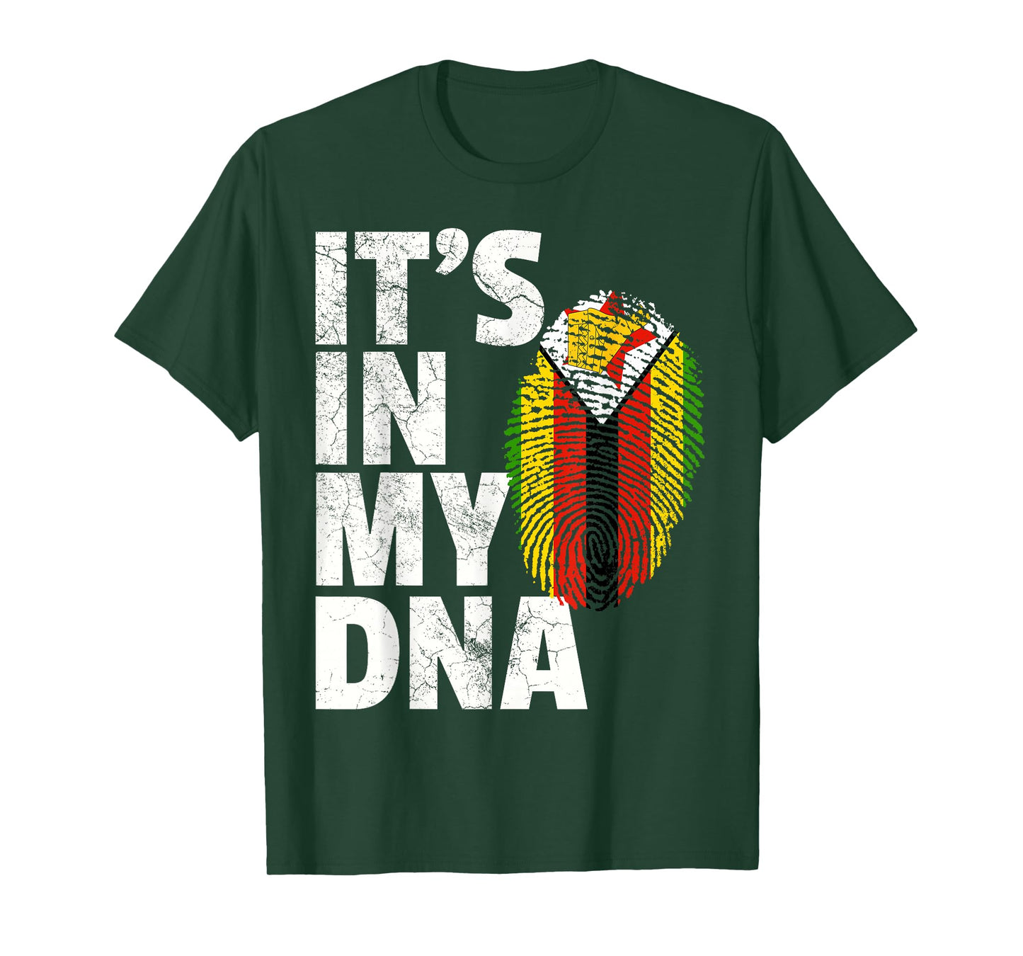 IT'S IN MY DNA Zimbabwe Flag Pride National Country Roots T-Shirt