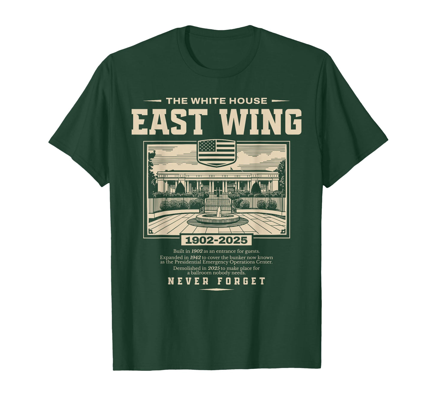 East Wing History 1902 1942 2025 T-Shirt