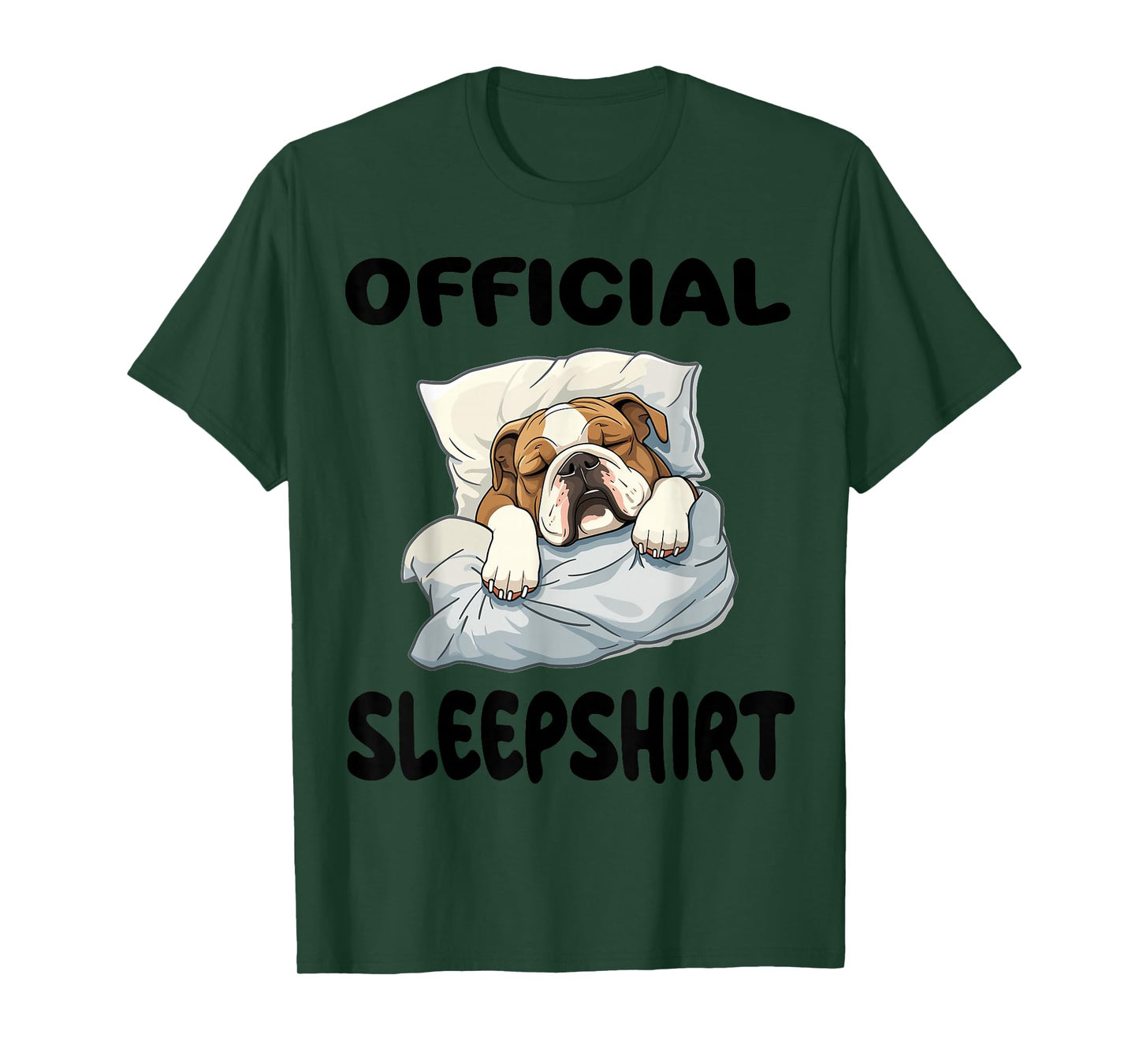 English Bulldog Animal Official Sleepshirt Pajamas Nightgown T-Shirt