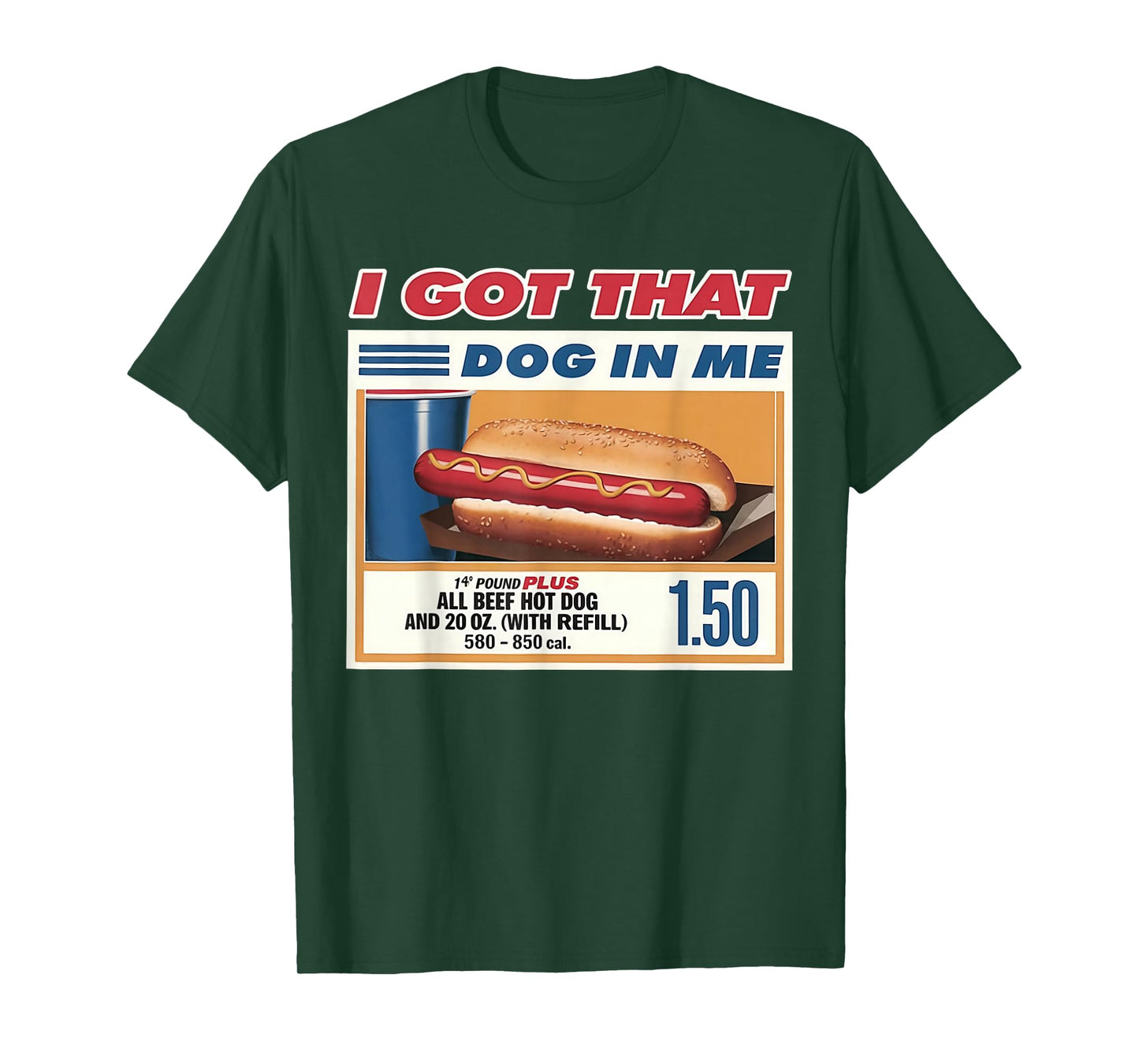I Got That Dog in Me Funny Combo 4th of July Vintage Meme T-Shirt