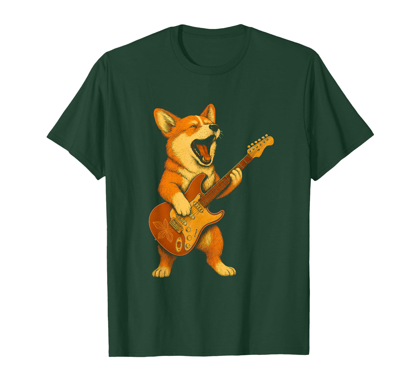Corgi Playing Electric Guitar T-Shirt