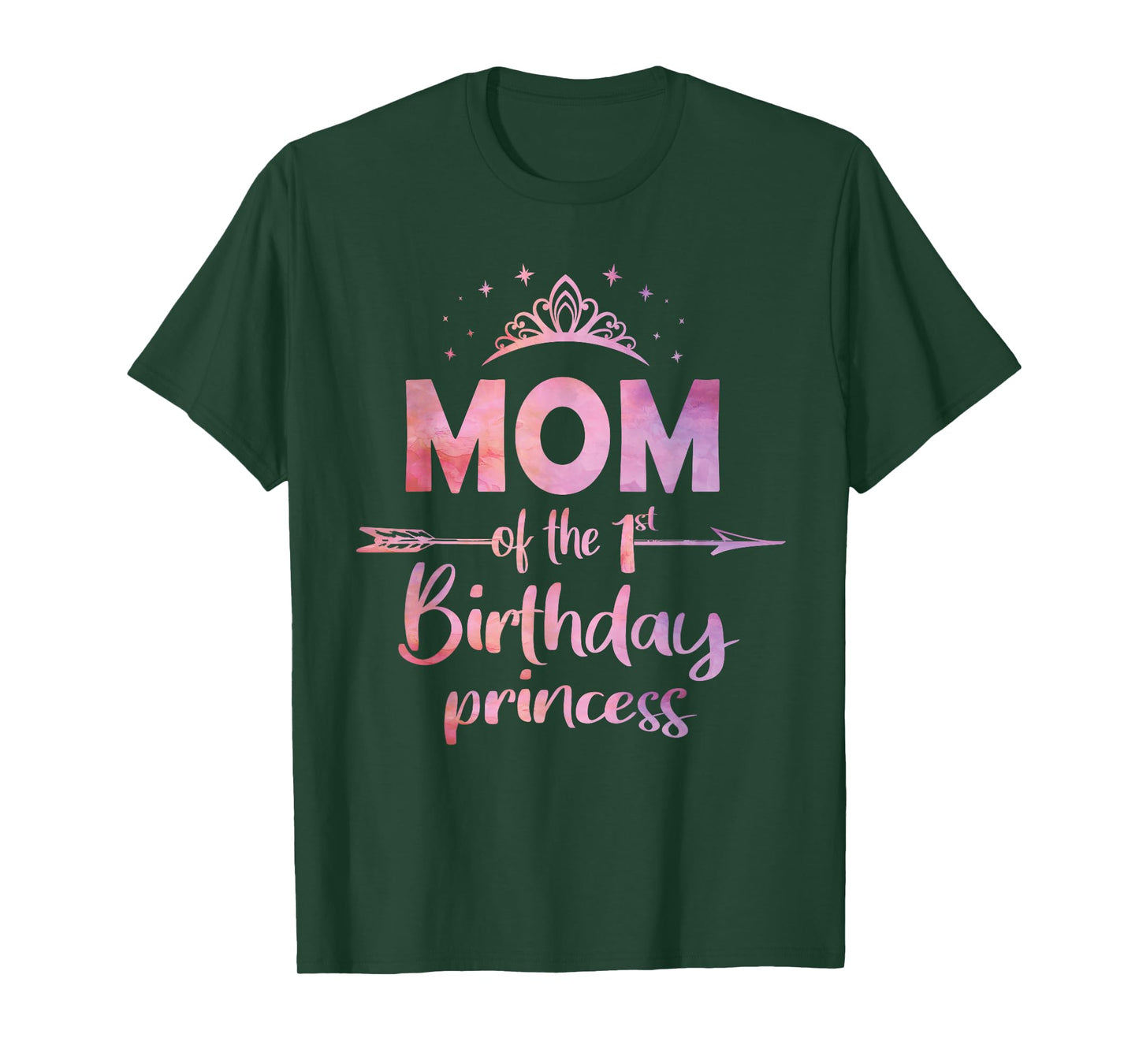 Mom of The 1st Birthday Princess Girl One Years Old B-Day T-Shirt