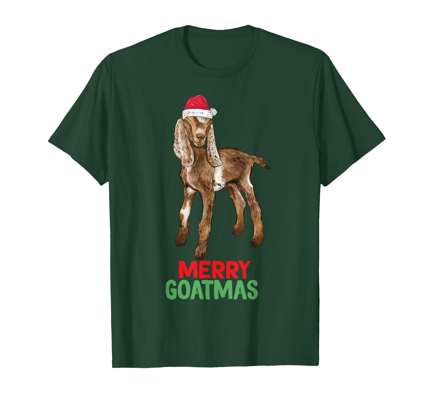 Goat mom tee for men women girls boys Nubian Goat Christmas Merry Goatmas T-Shirt