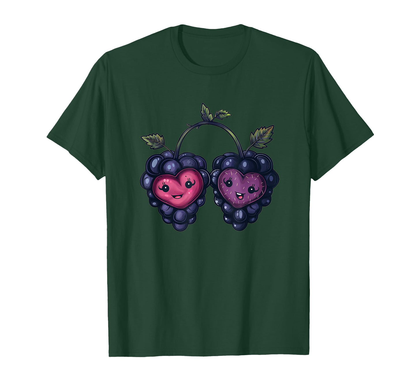 Berry Heart Costume for fruity Couples and Blackberry Lovers T-Shirt
