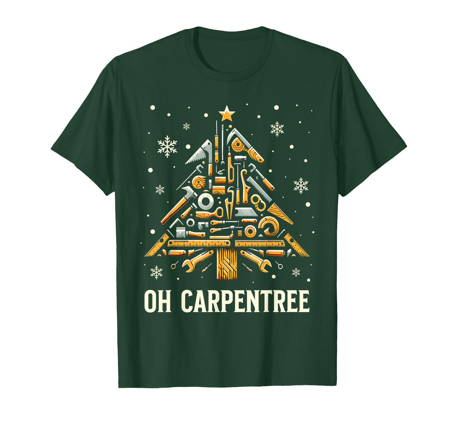 Christmas Carpentry Woodworker Woodworking Christmas T-Shirt
