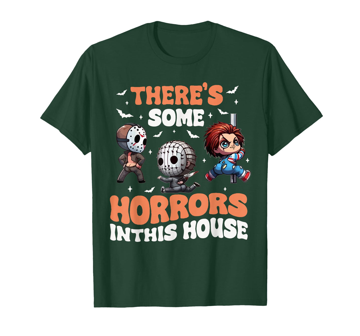 There's Some Horrors In This House Ghost Pumpkin Halloween T-Shirt